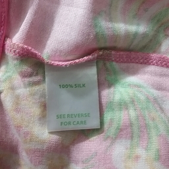 Lilly Pulitzer V-Neck Silk Belted Dress Sleeveless - Picture 6 of 7